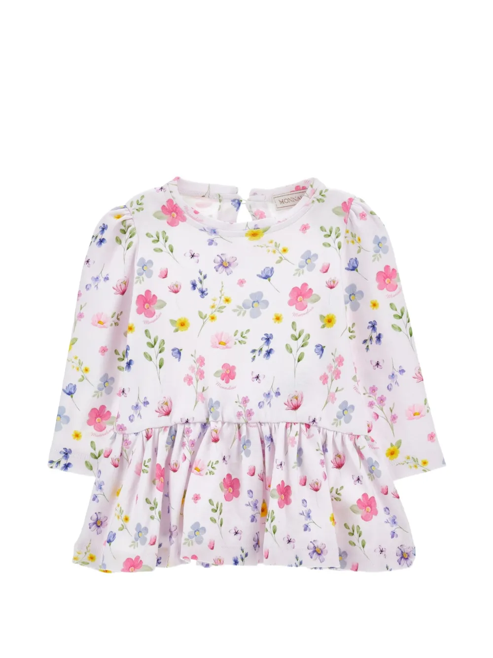Monnalisa Abito a fiori con ruches - Rosa