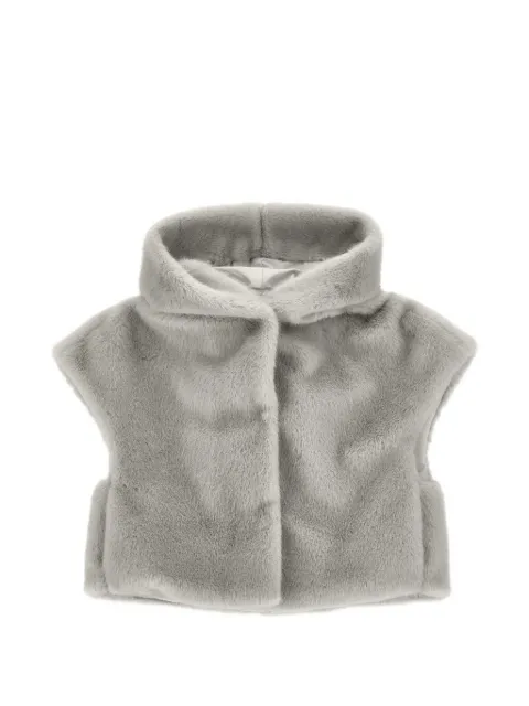 Monnalisa hooded faux-fur gilet