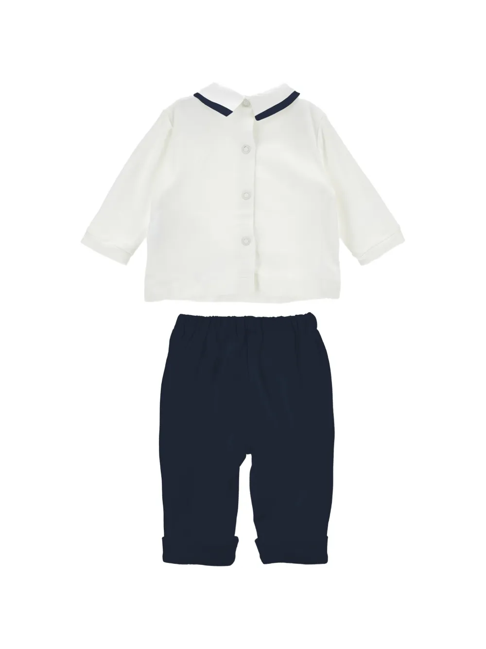 Monnalisa Broekset met vlinderstrik en gilet Blauw