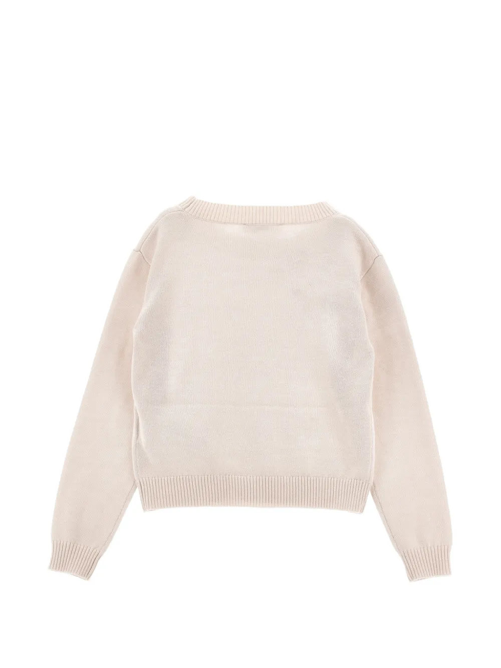 Monnalisa Trui met bloemapplicatie Beige