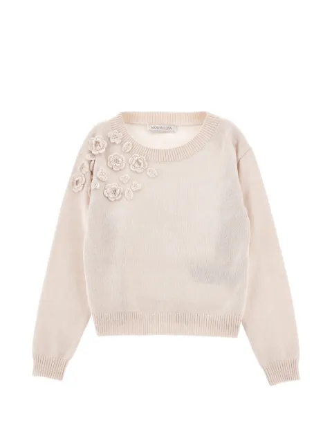 Monnalisa floral-appliqué sweater