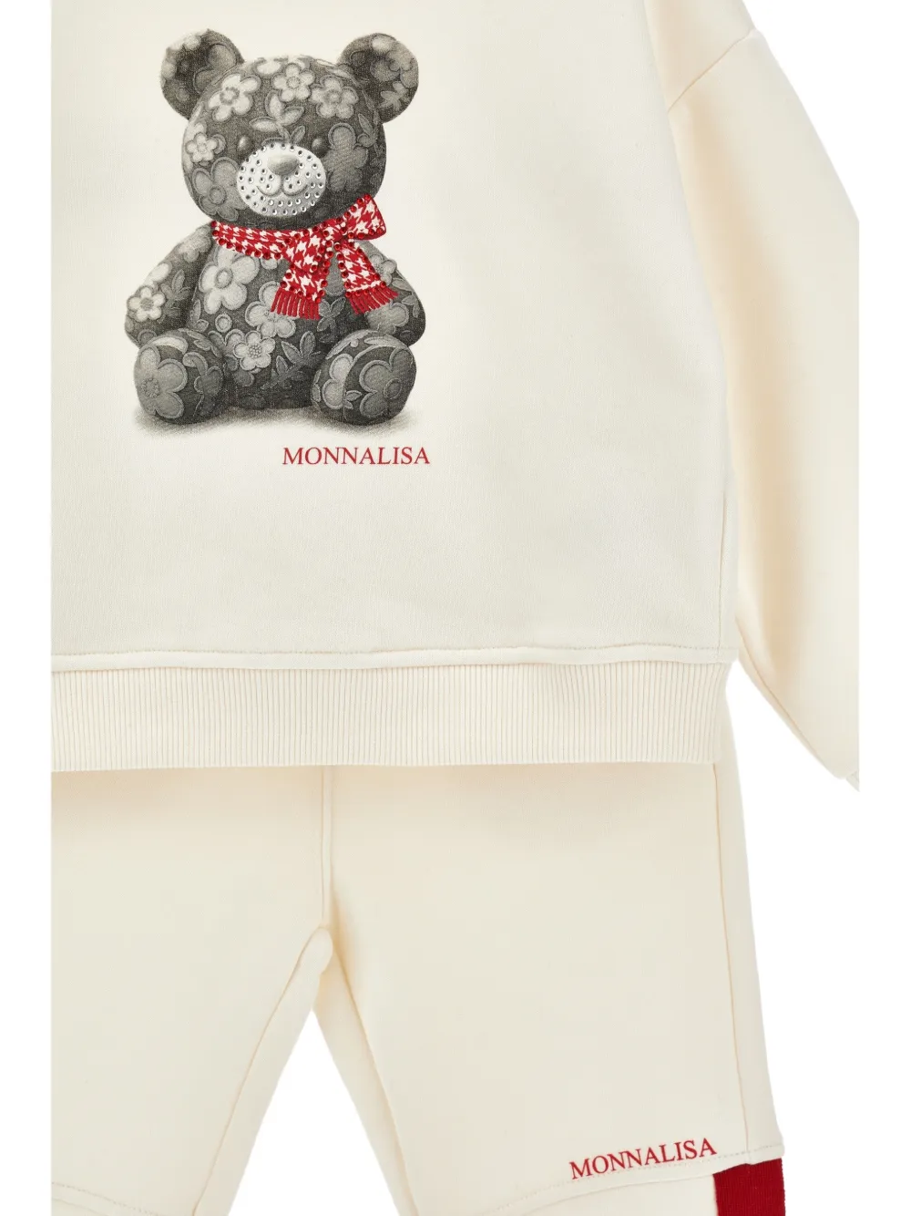 Monnalisa Trainingspak met teddybeer-print Beige