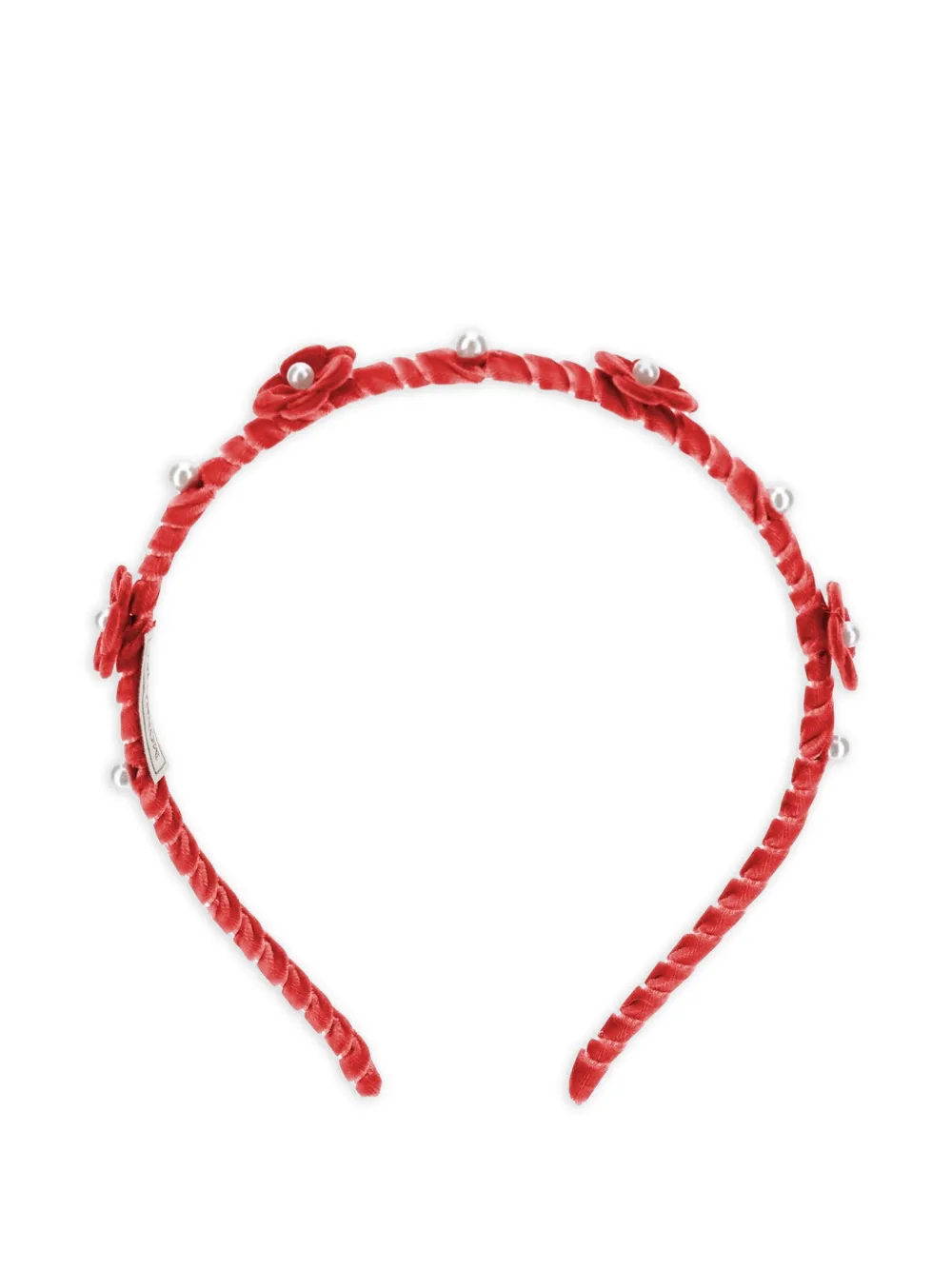 Monnalisa Cerchietto con decorazione a fiori - Rosso