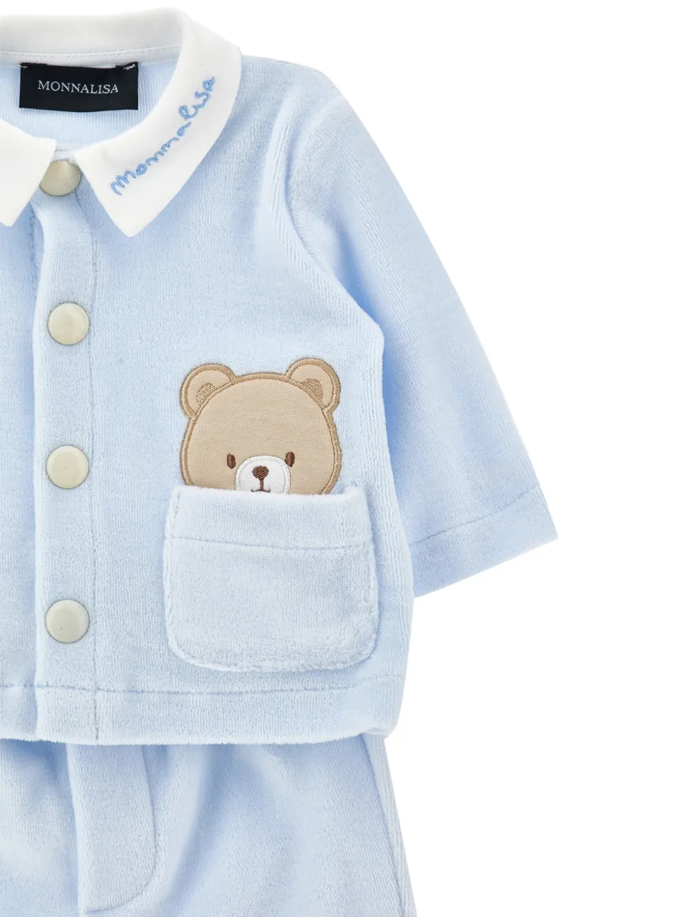 Monnalisa Driedelige set met beerprint Blauw