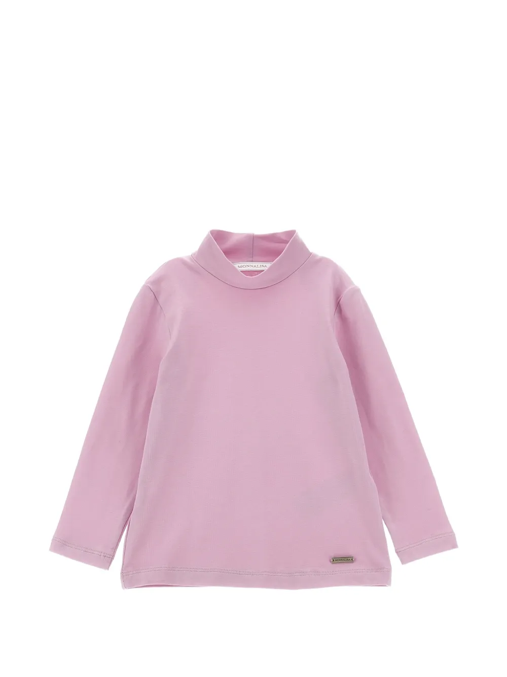 Monnalisa T-shirt con maniche lunghe e collo alto - Rosa