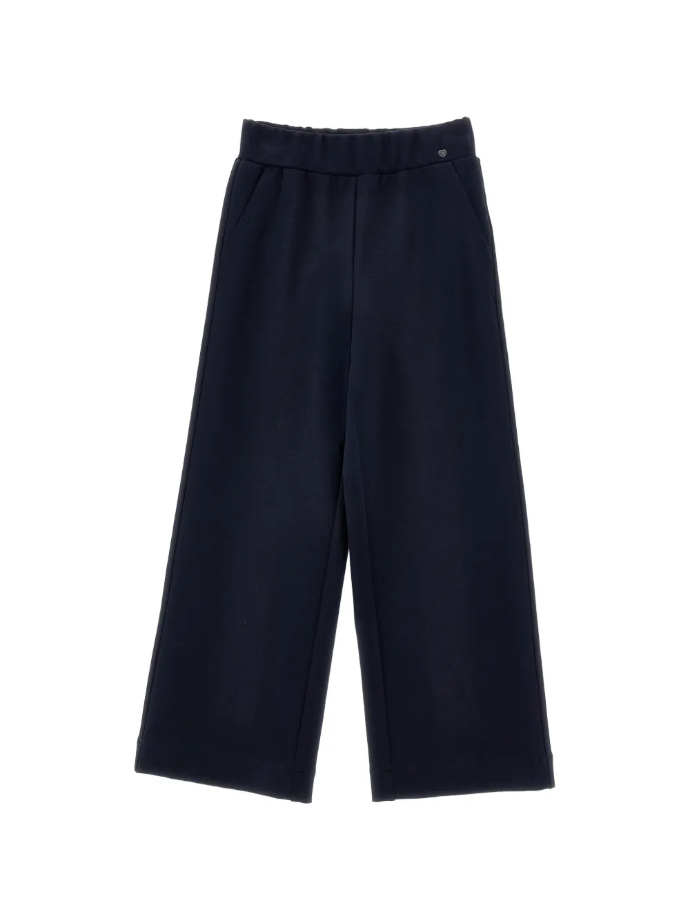 Monnalisa logo-plaque wide-leg trousers - Blu