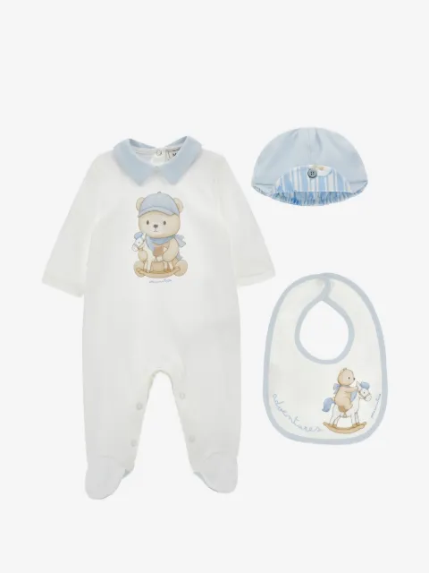 Monnalisa set de tres mamelucos con motivo Teddy Bear