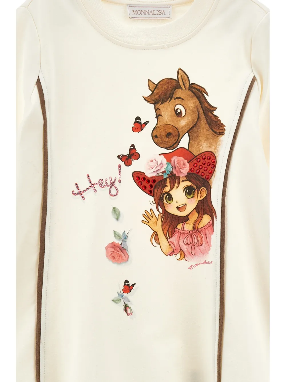 Monnalisa Jurk met ruches Beige