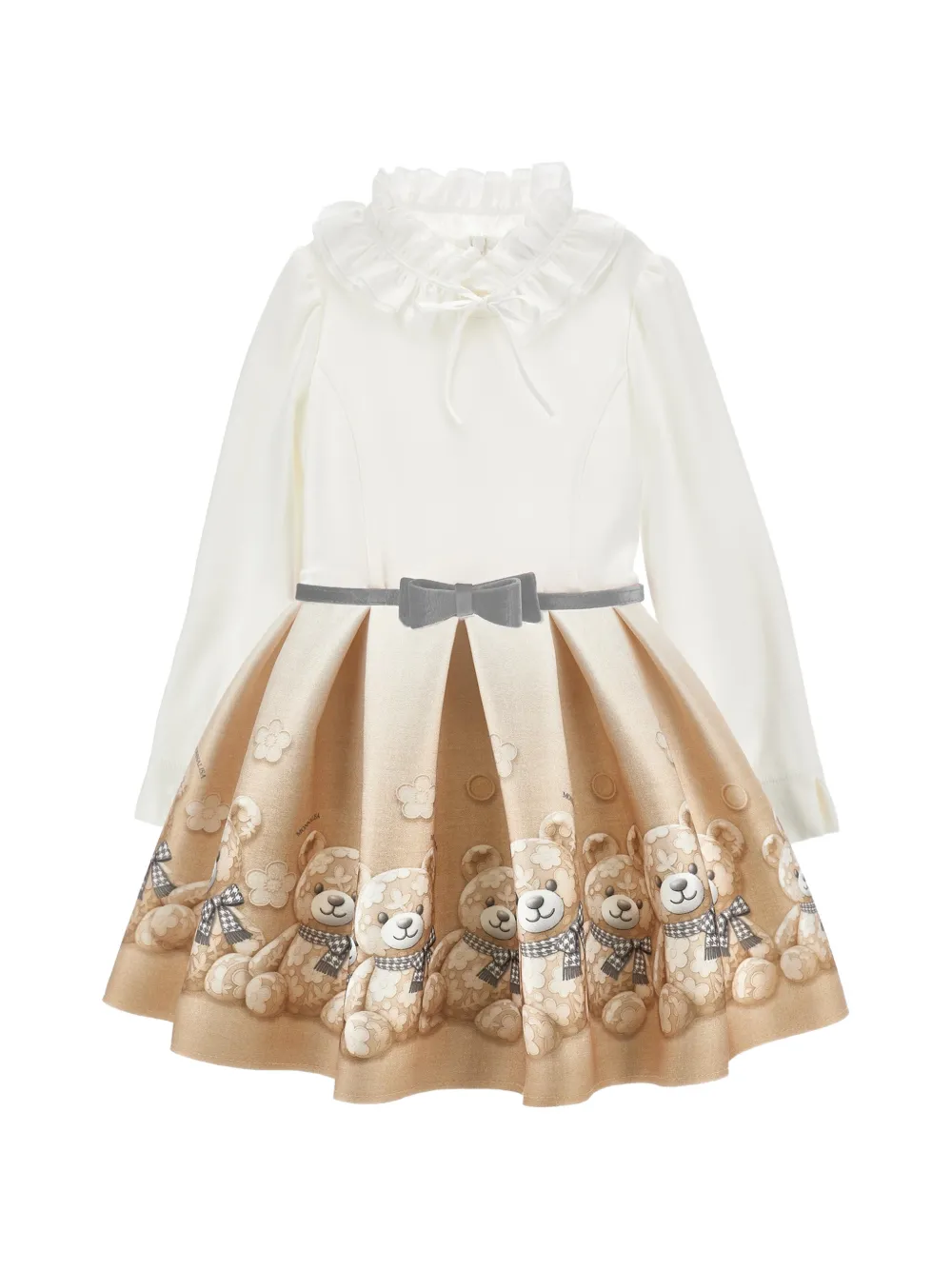 Monnalisa Abito con ruches - Bianco