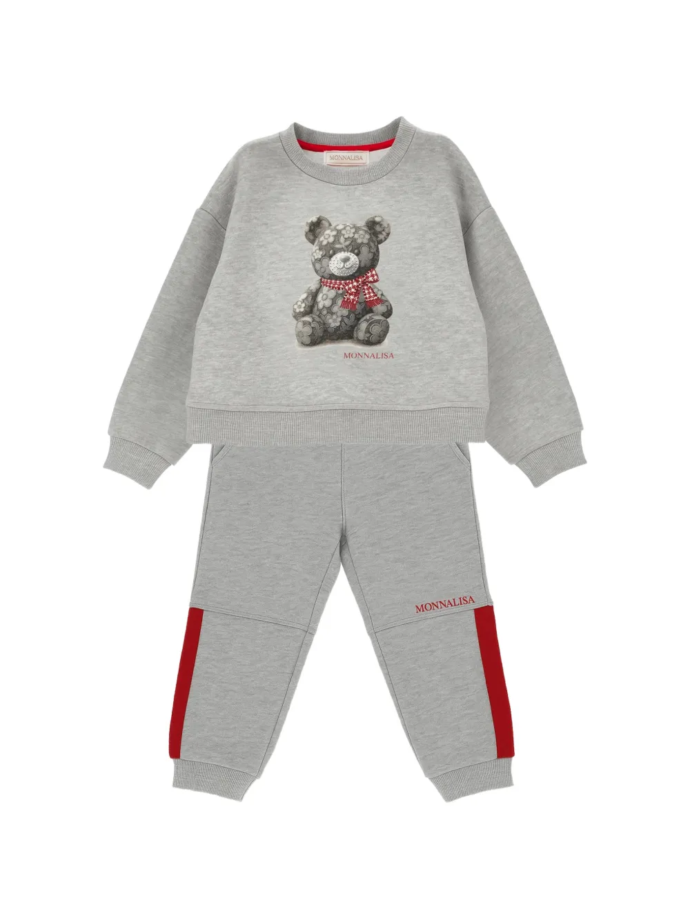 Monnalisa Tuta sportiva con stampa Teddy Bear - Grigio
