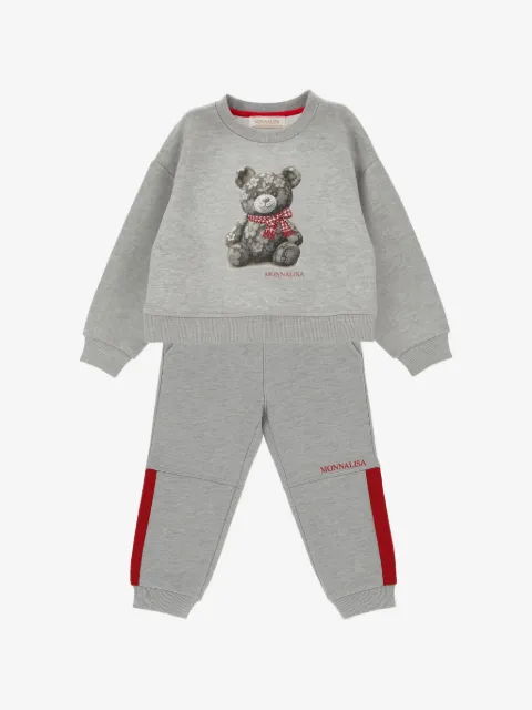 Monnalisa teddy-bear print tracksuit