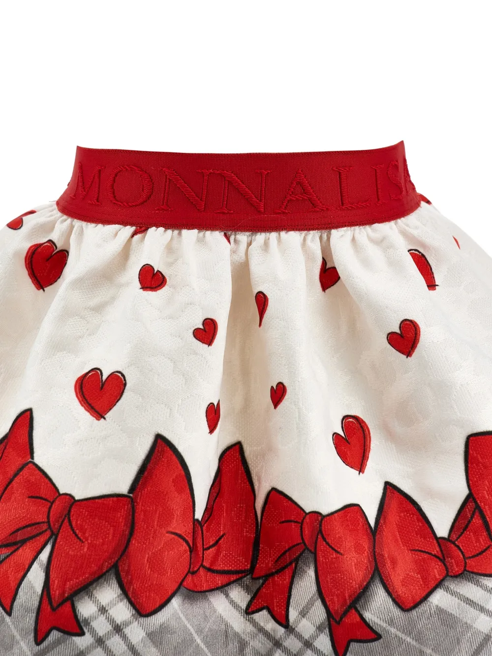Monnalisa Rok met hartprint Wit