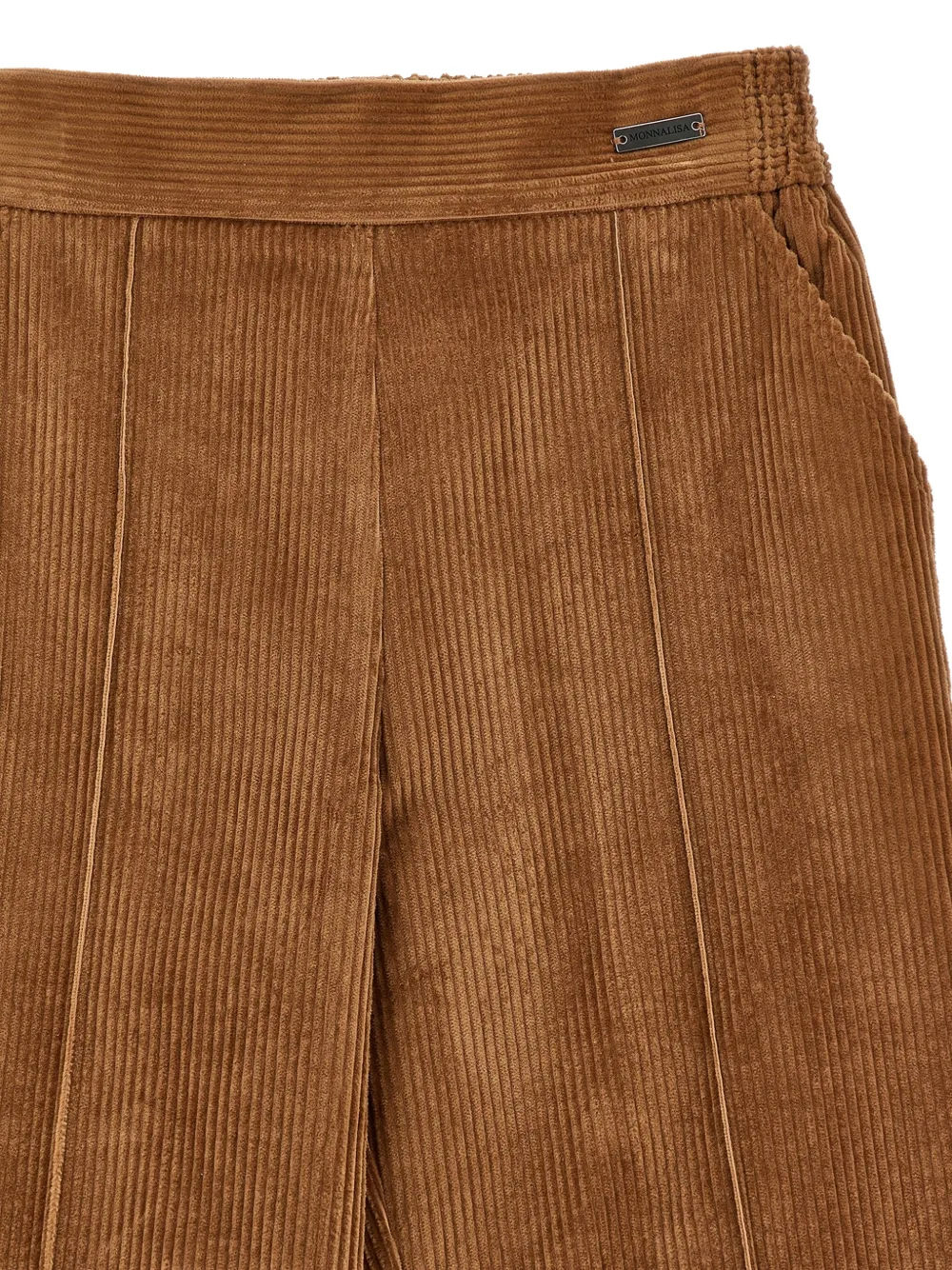 Monnalisa Ribfluwelen broek Bruin
