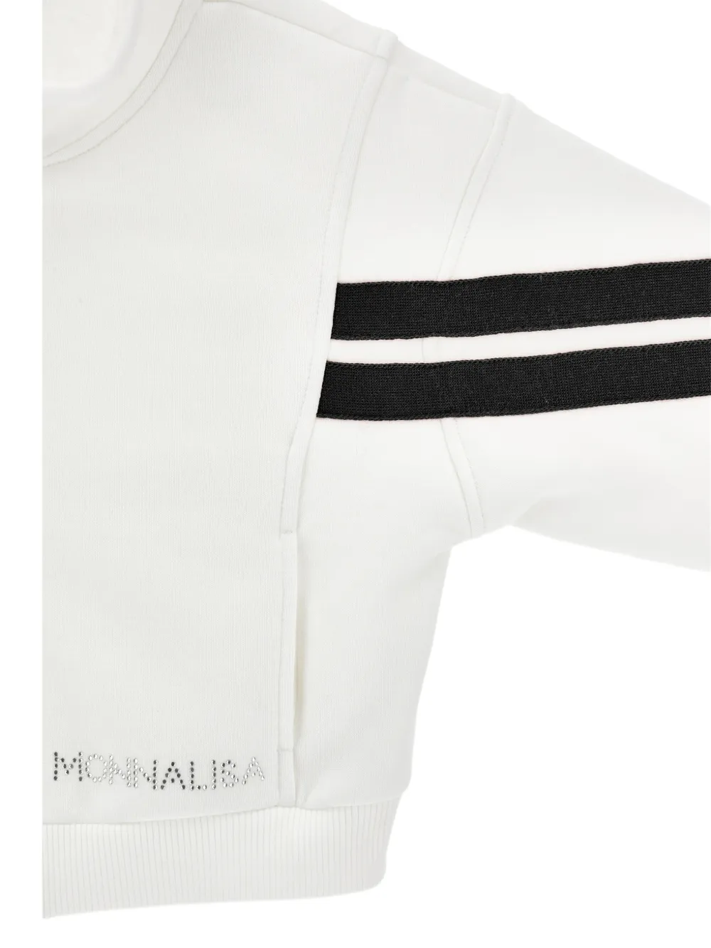 Monnalisa Trui met rits en streep-detail Wit