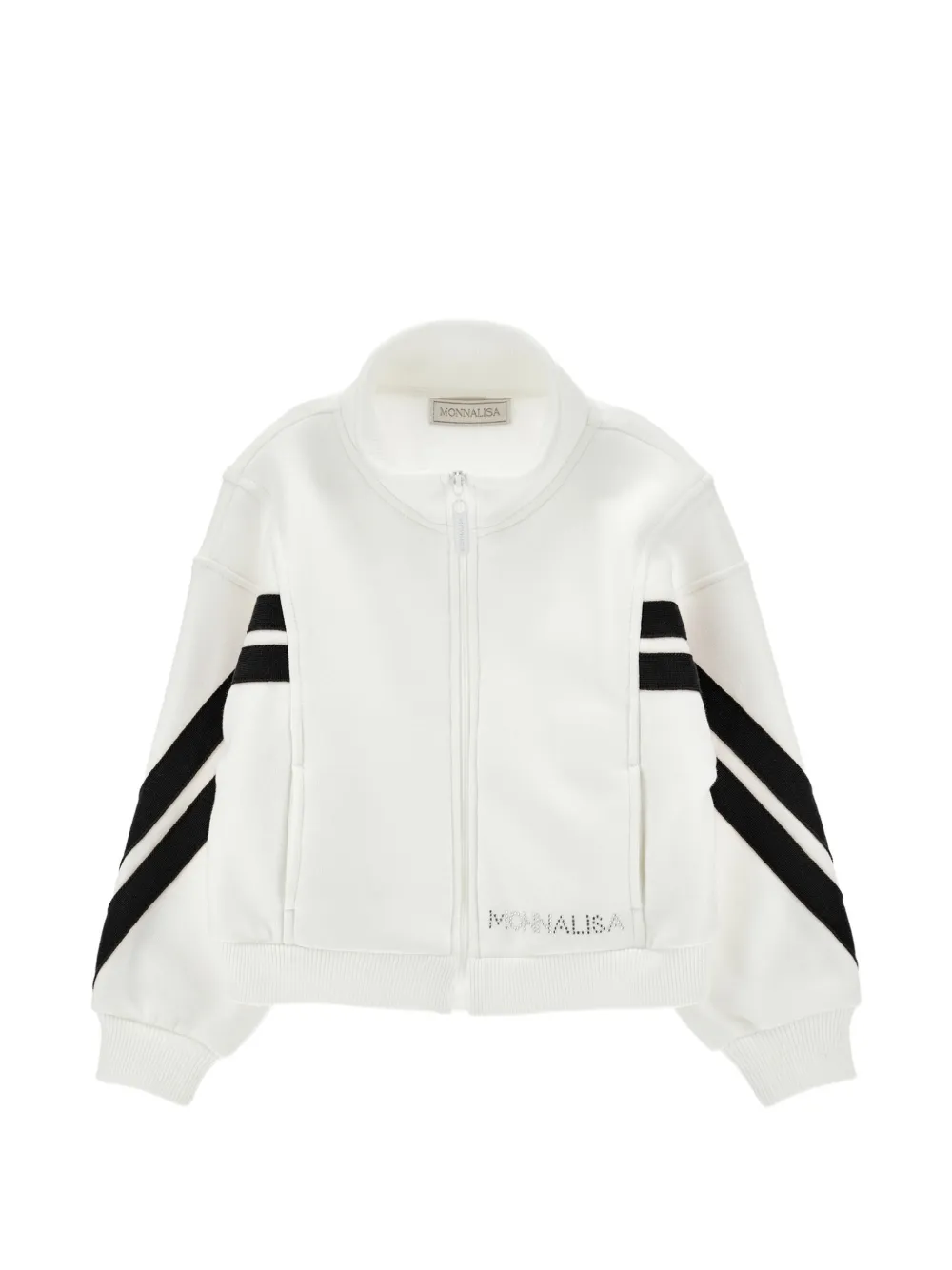 Monnalisa Maglione con zip - Bianco