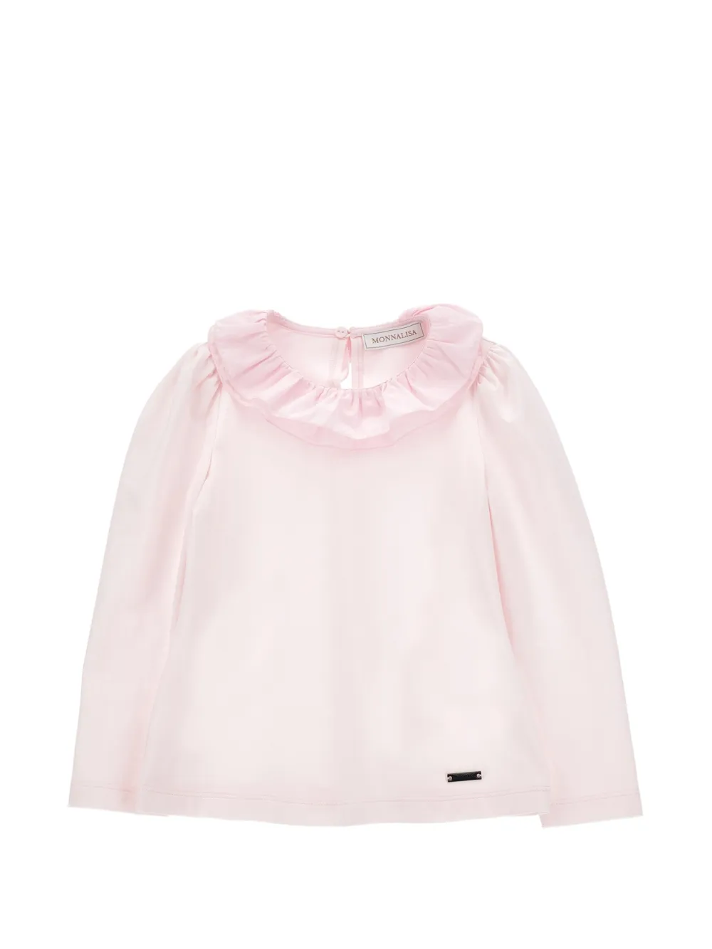 Monnalisa Blusa a maniche lunghe con ruches - Rosa