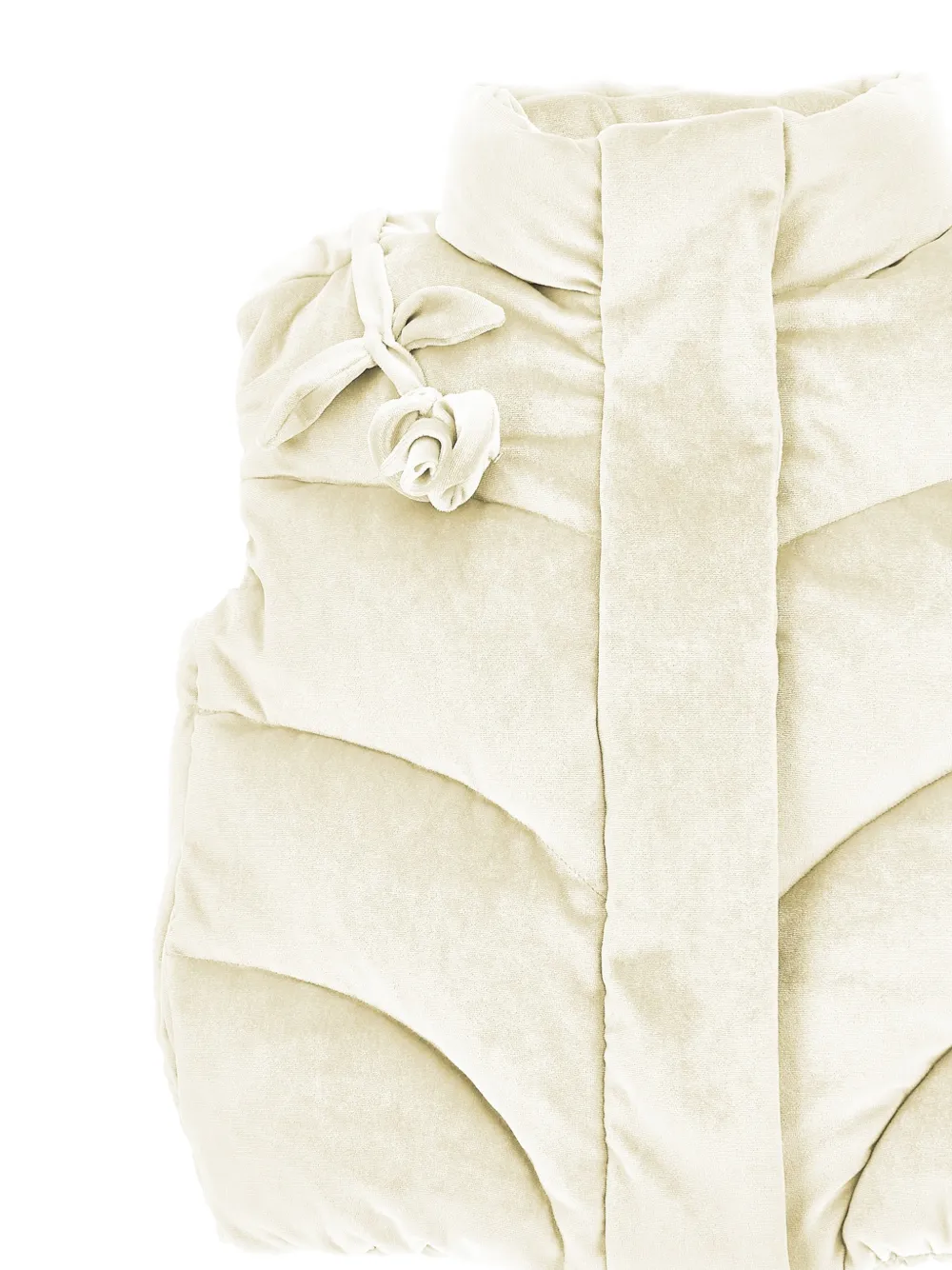 Monnalisa Bodywarmer met bloemapplicatie Beige