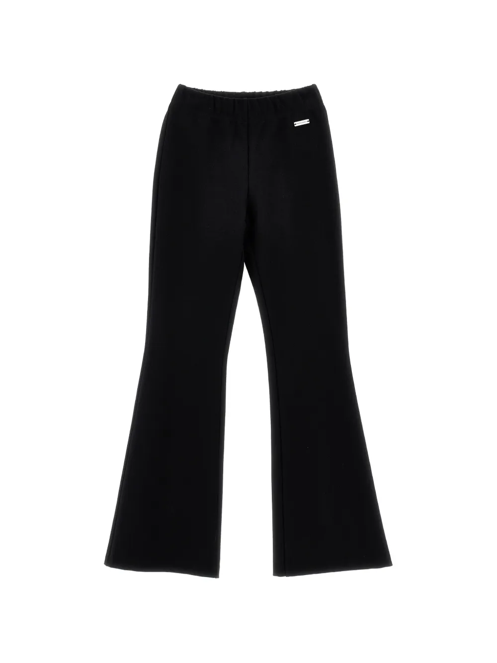 Monnalisa Pantaloni svasati con placca logo - Nero