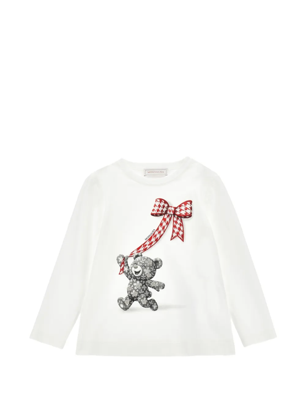 Monnalisa T-shirt con stampa Teddy Bear - Bianco