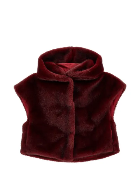 Monnalisa faux-fur hooded gilet
