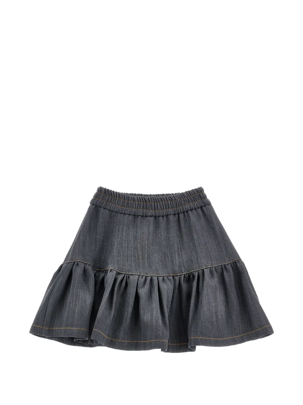 Monnalisa Denim rok met ruches Grijs