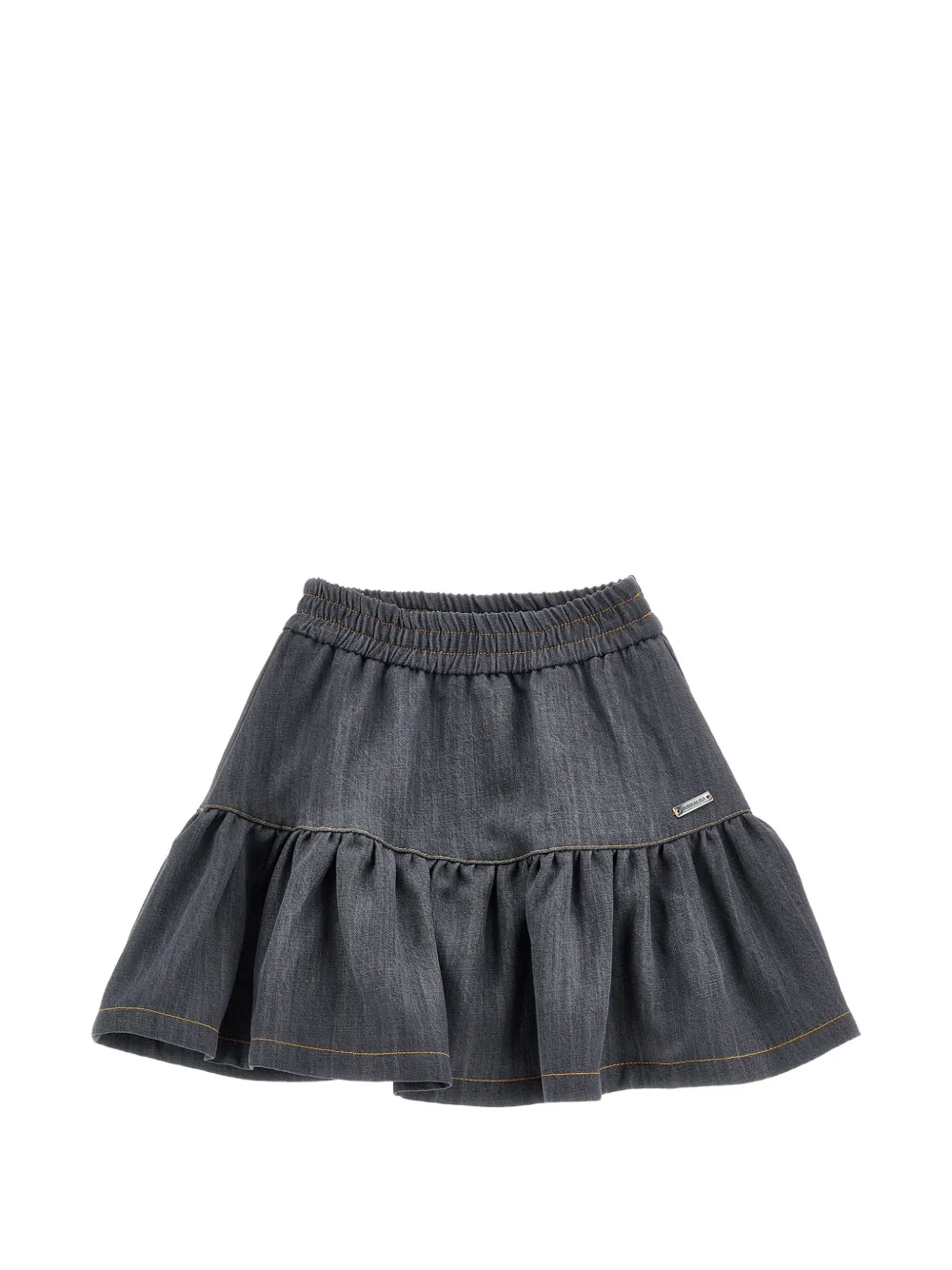 Monnalisa Denim rok met ruches Grijs