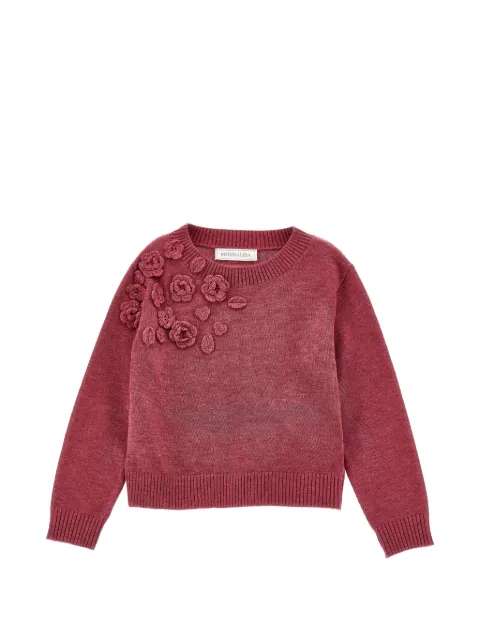Monnalisa pull à fleurs