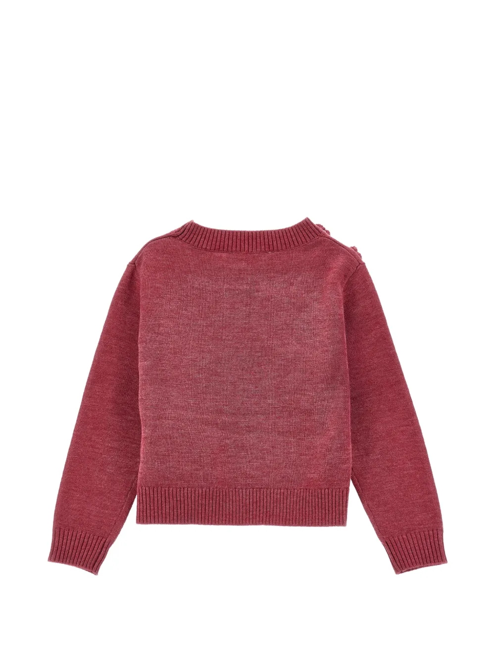 Monnalisa Trui met bloemapplicatie Rood