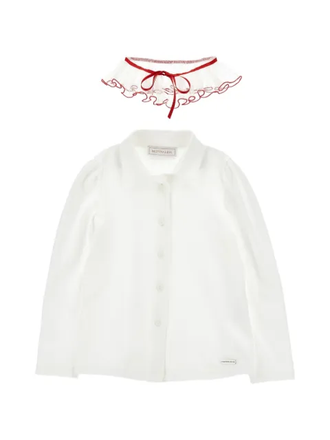 Monnalisa ruffled-collar long-sleeve shirt