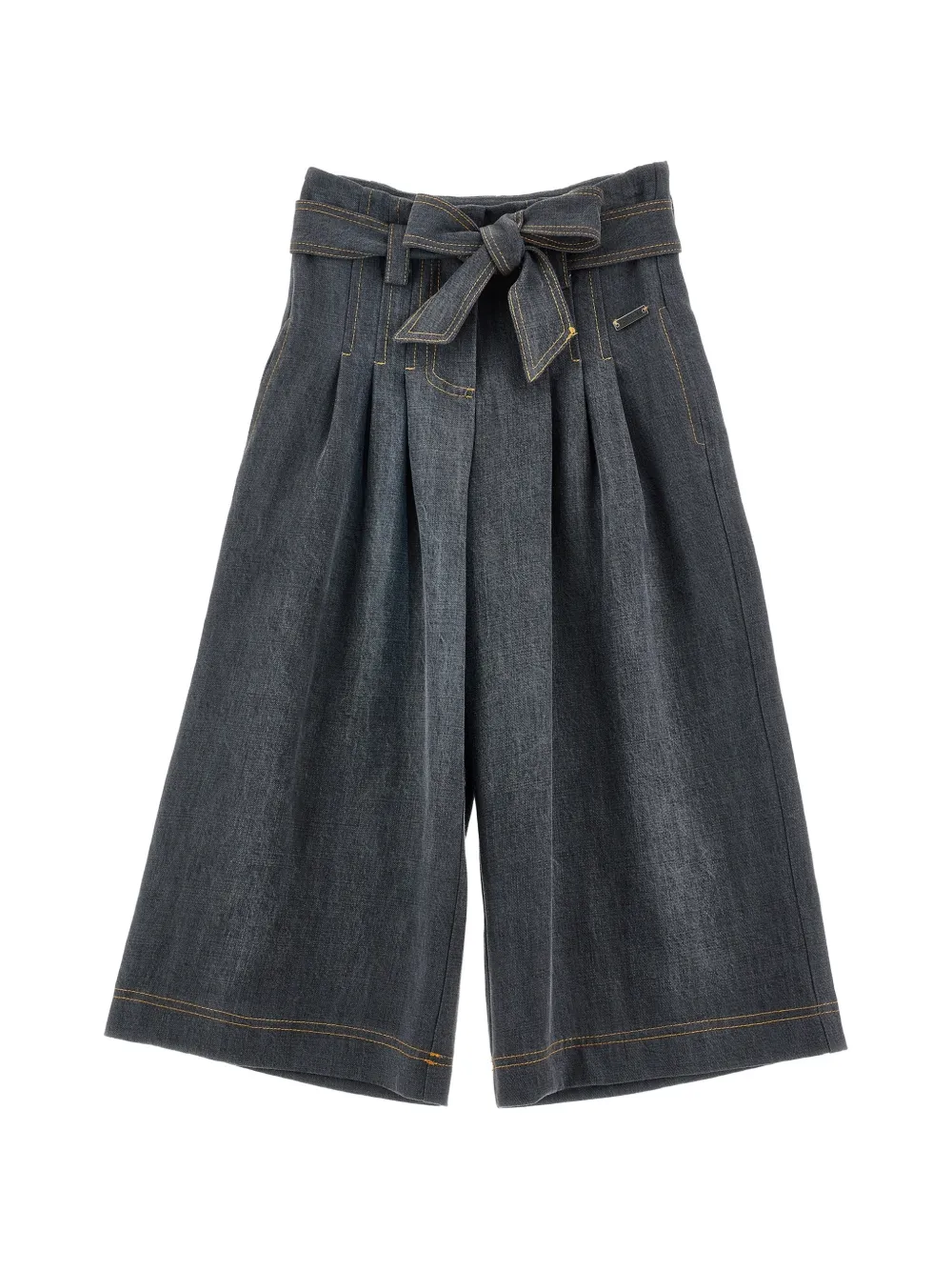 Monnalisa Pantaloni con cintura e pieghe - Grigio