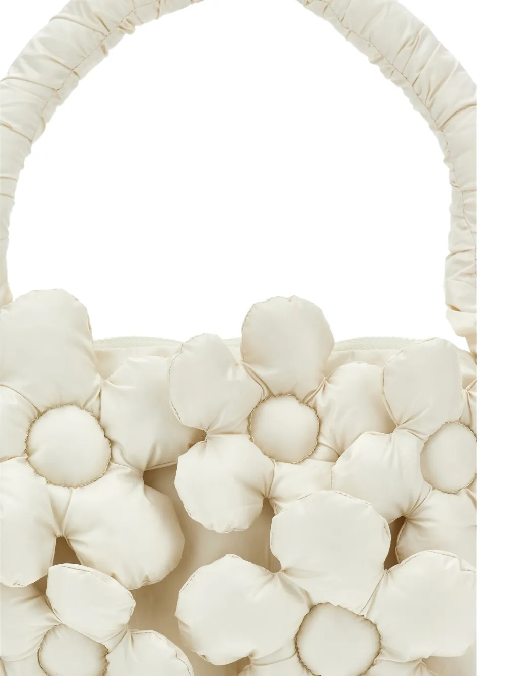 Monnalisa Schoudertas met bloemapplicatie Beige