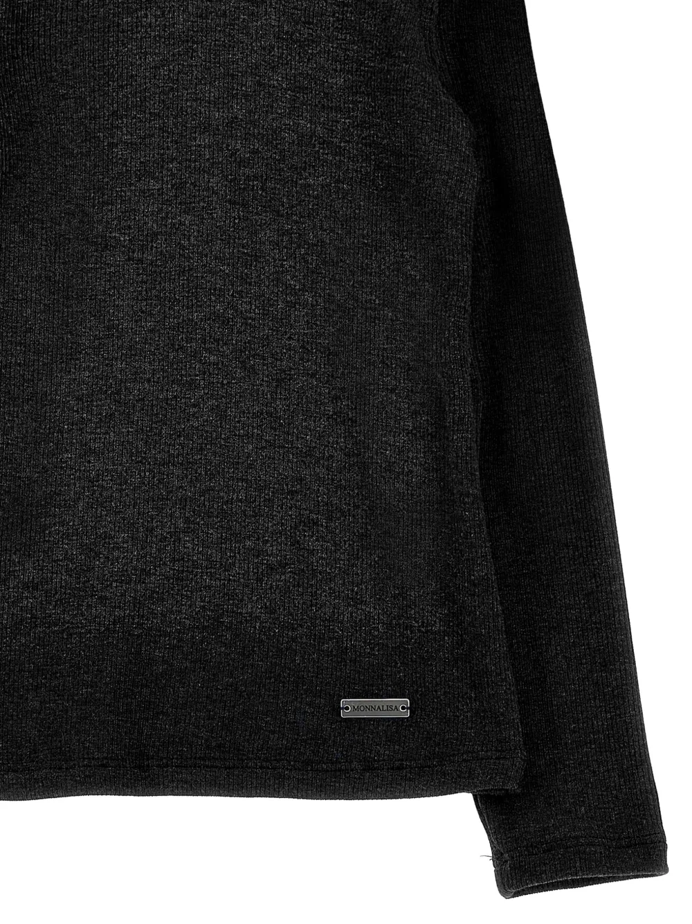 Monnalisa Sweater met logoplakkaat Zwart