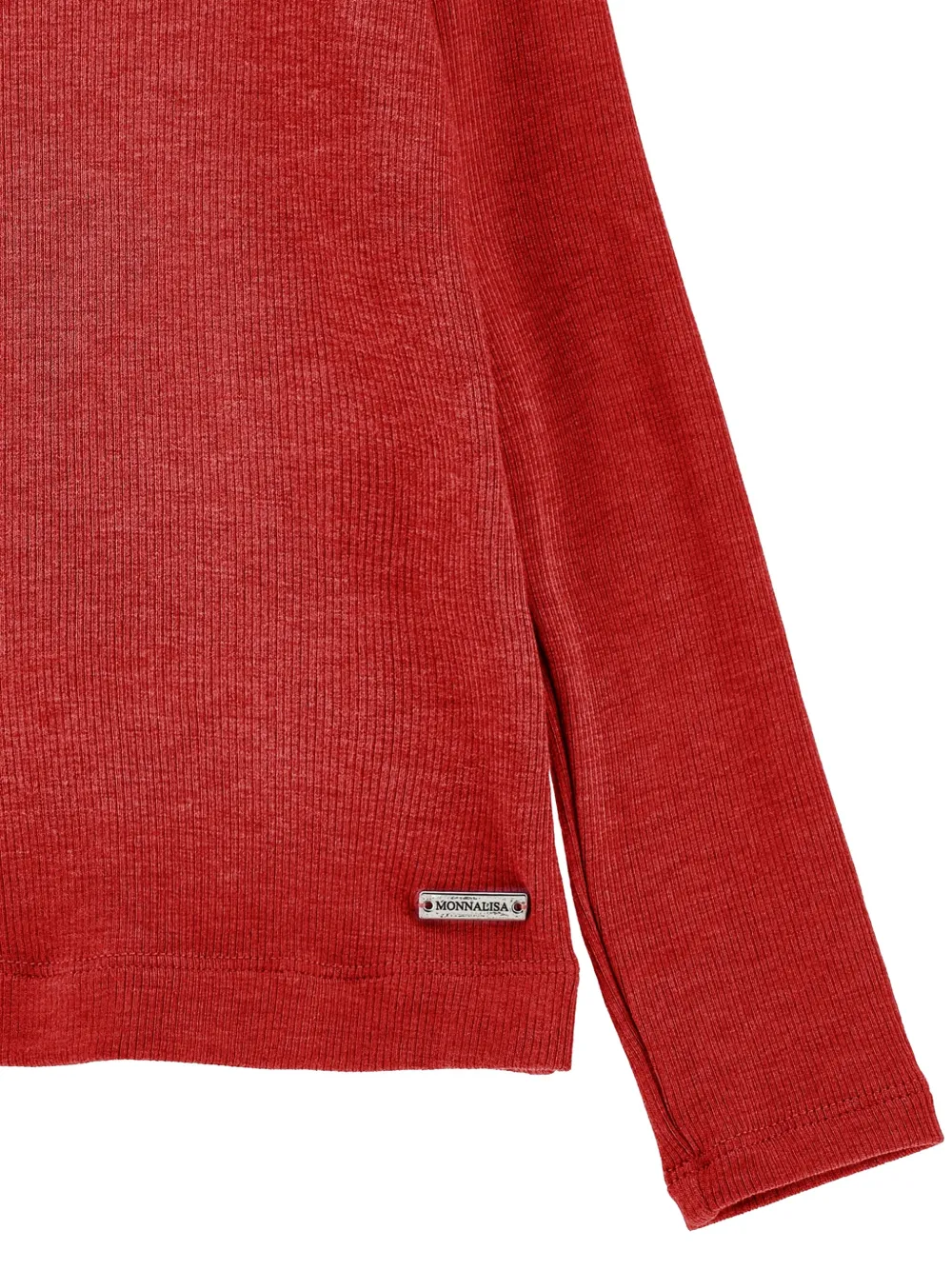 Monnalisa Geribbelde trui met lange mouwen Rood