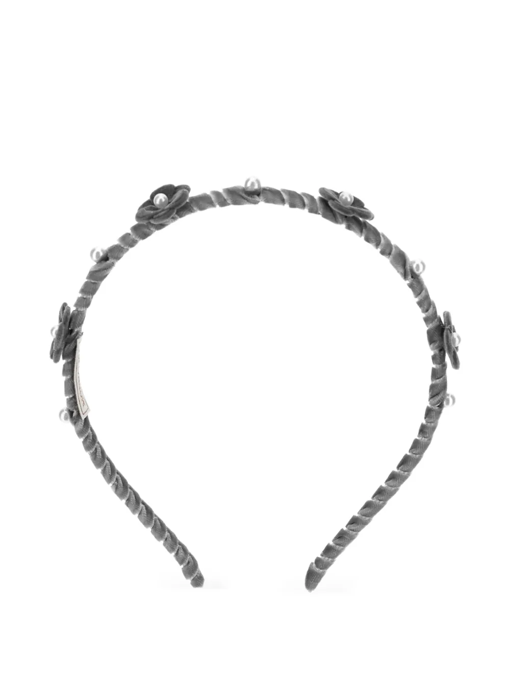 Monnalisa Cerchietto con decorazione a fiori - Grigio