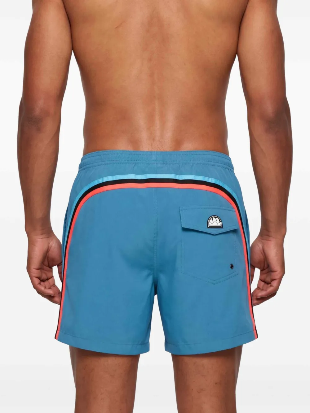 Sundek Zwembroek met logoprint Blauw