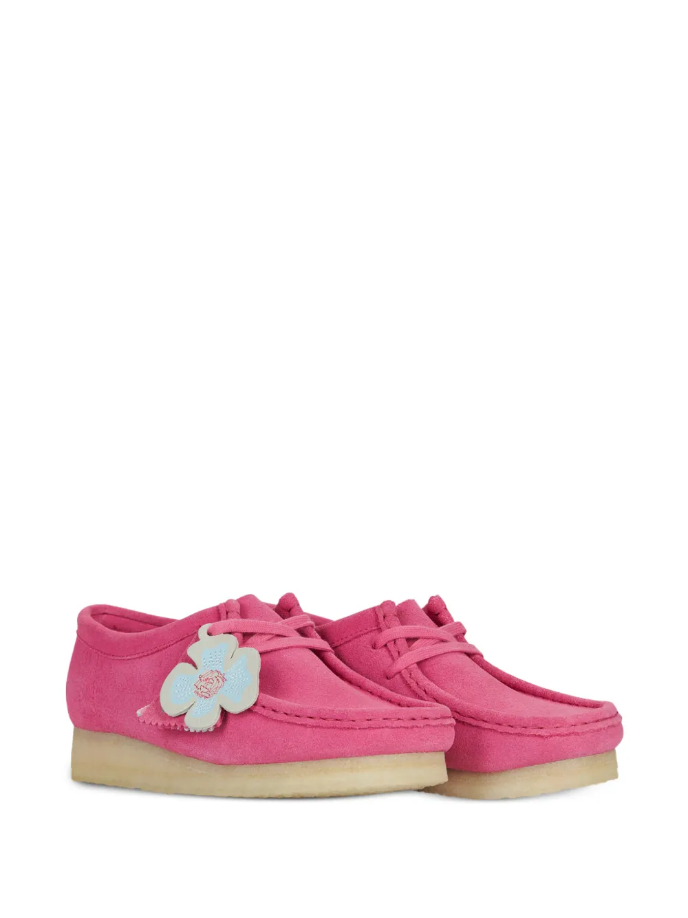 Clarks Wallabee suede loafers Roze