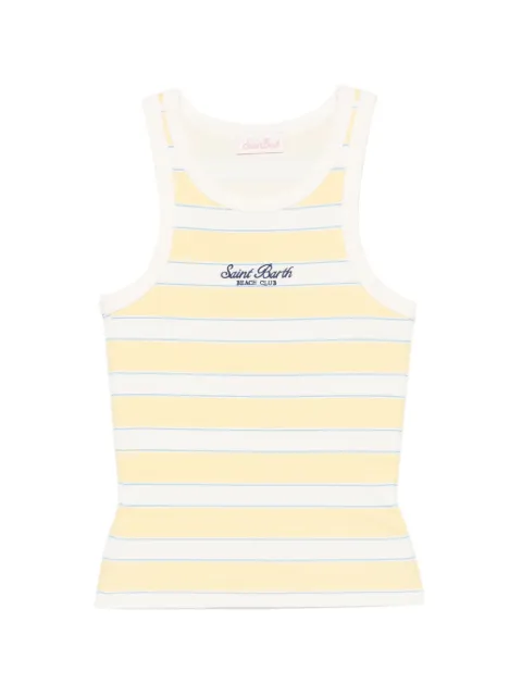 MC2 Saint Barth Ada striped logo-detail tank top