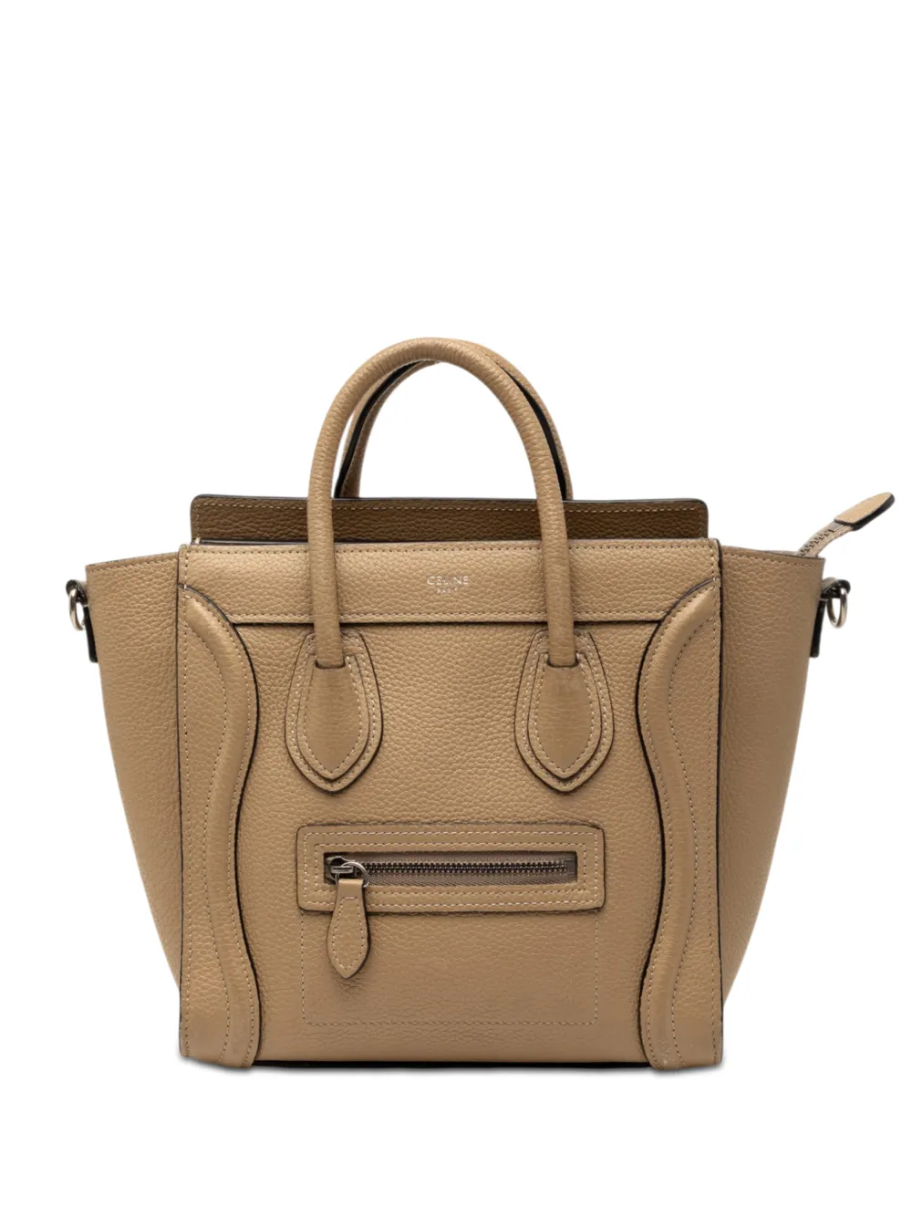 Celine Pre-Owned 2019 Nano Leather Luggage Tote satchel - Toni neutri