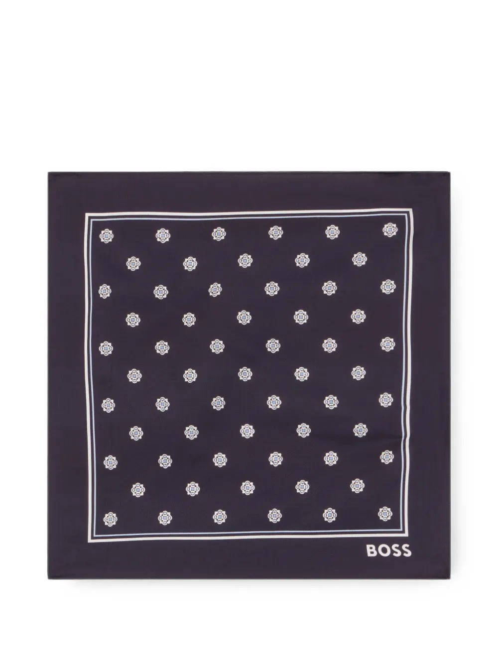 BOSS geometric-print pocket square - Blau