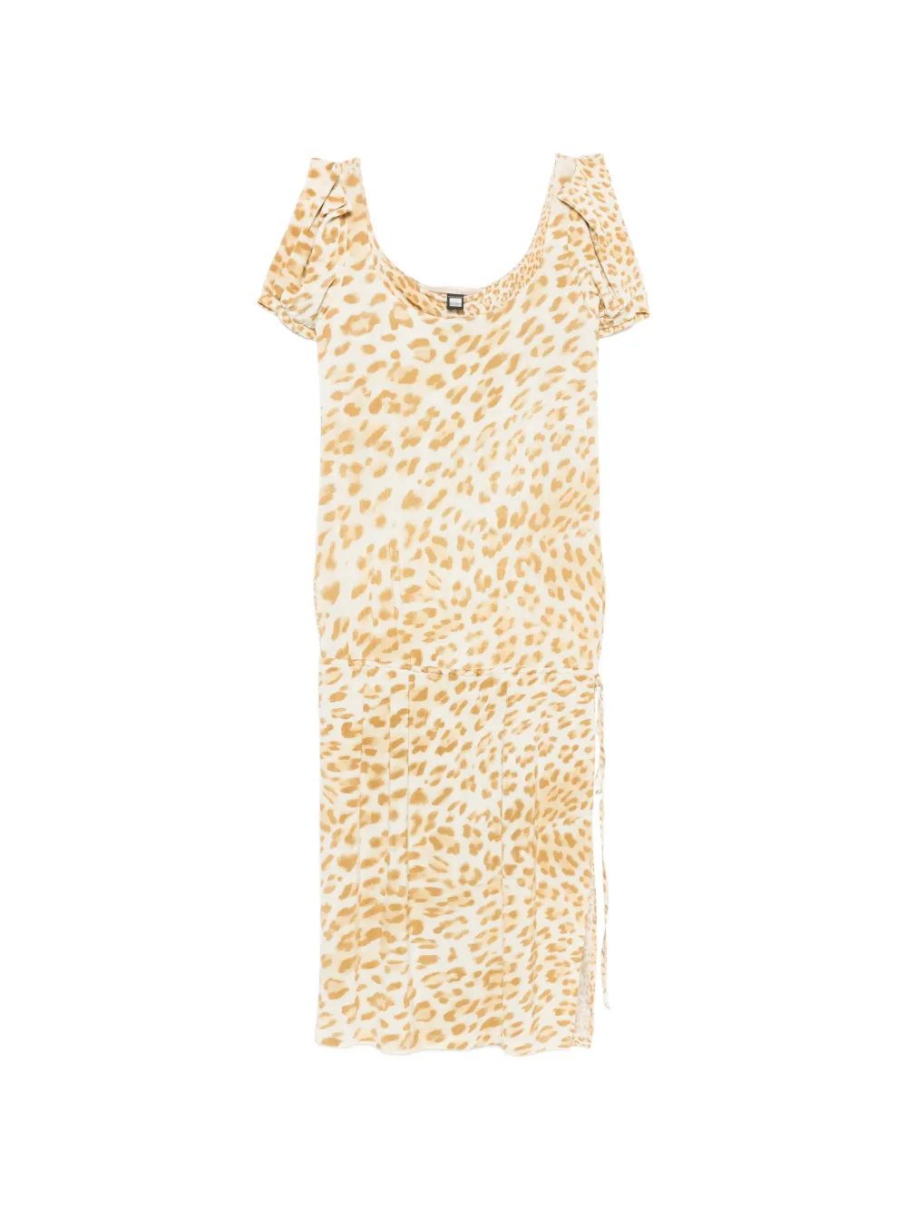 Roberto Cavalli Vintage 2000s leopard-print mini dress - Giallo