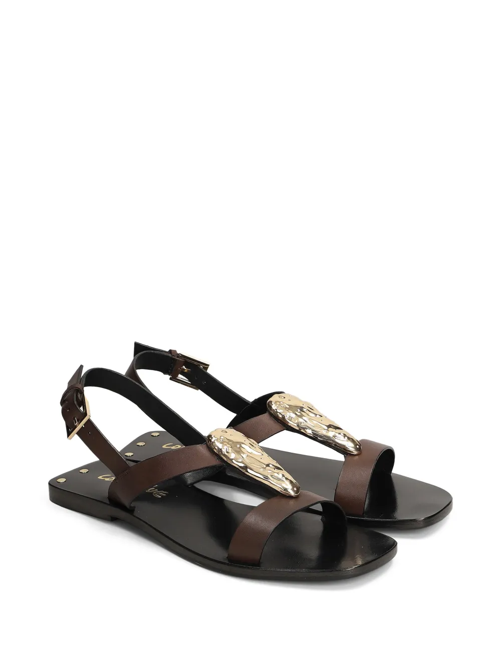 CORAL BLUE Sandalen met gesp Bruin