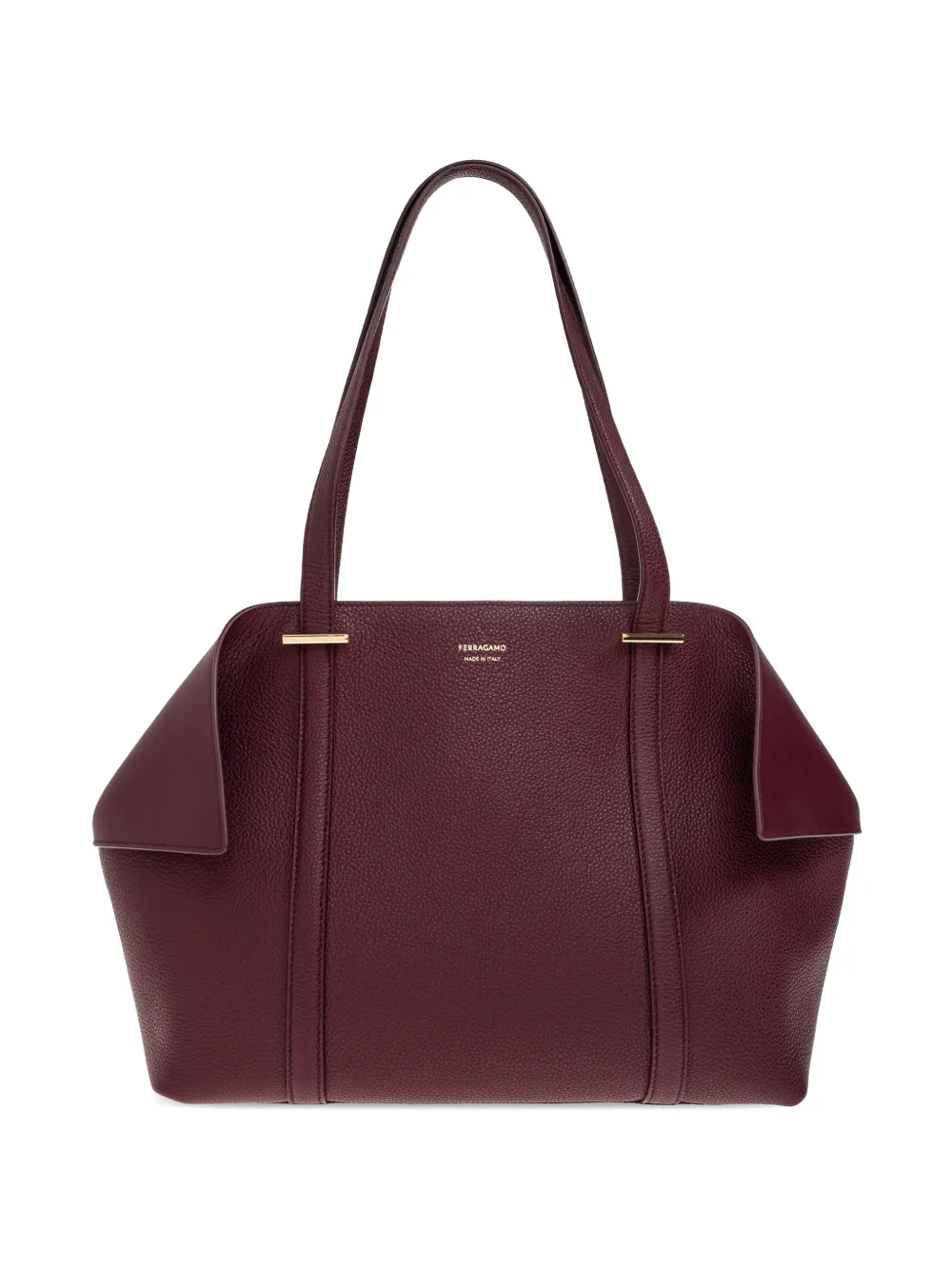 Ferragamo grainy leather tote bag - Rosso