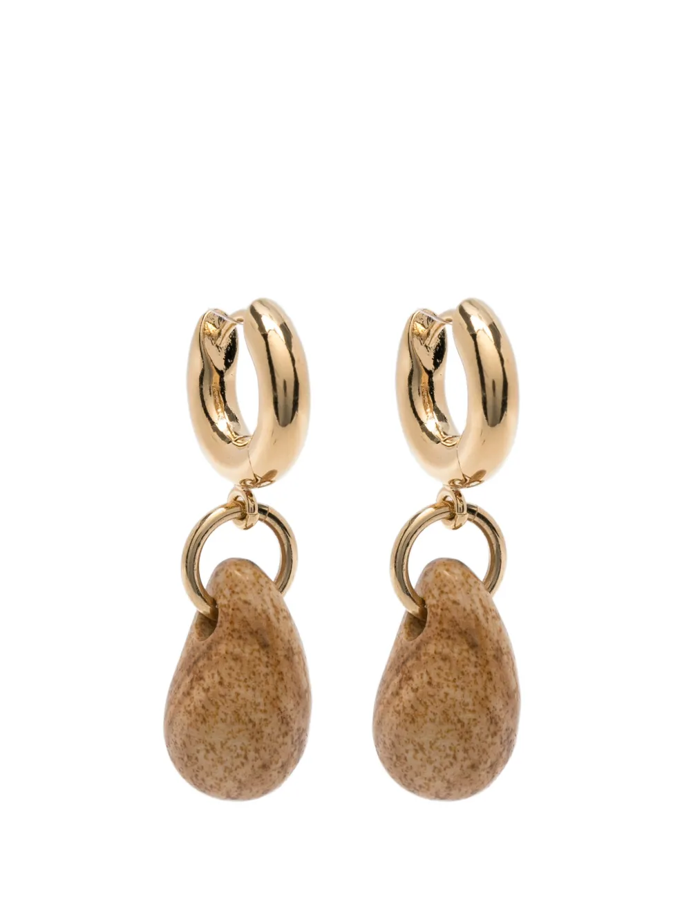 ISABEL MARANT stone-pendant hoop earrings - Oro