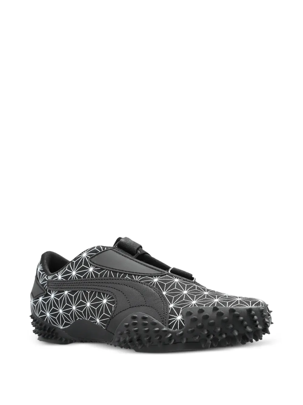 PUMA Mostro Sashiko geometric-print touch-strap sneakers Zwart