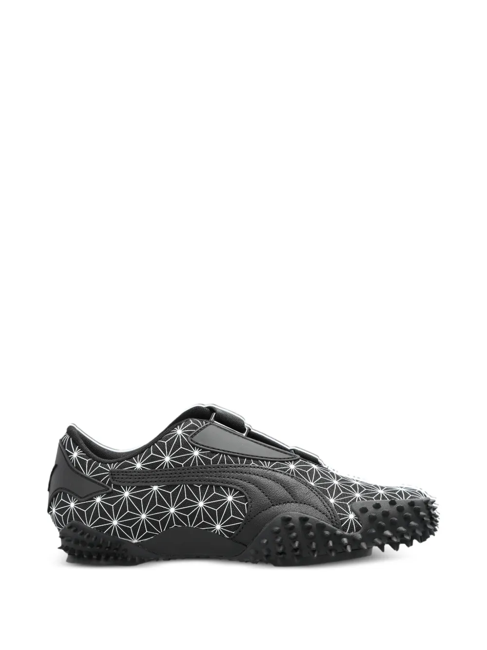 PUMA Mostro Sashiko geometric-print touch-strap sneakers Zwart