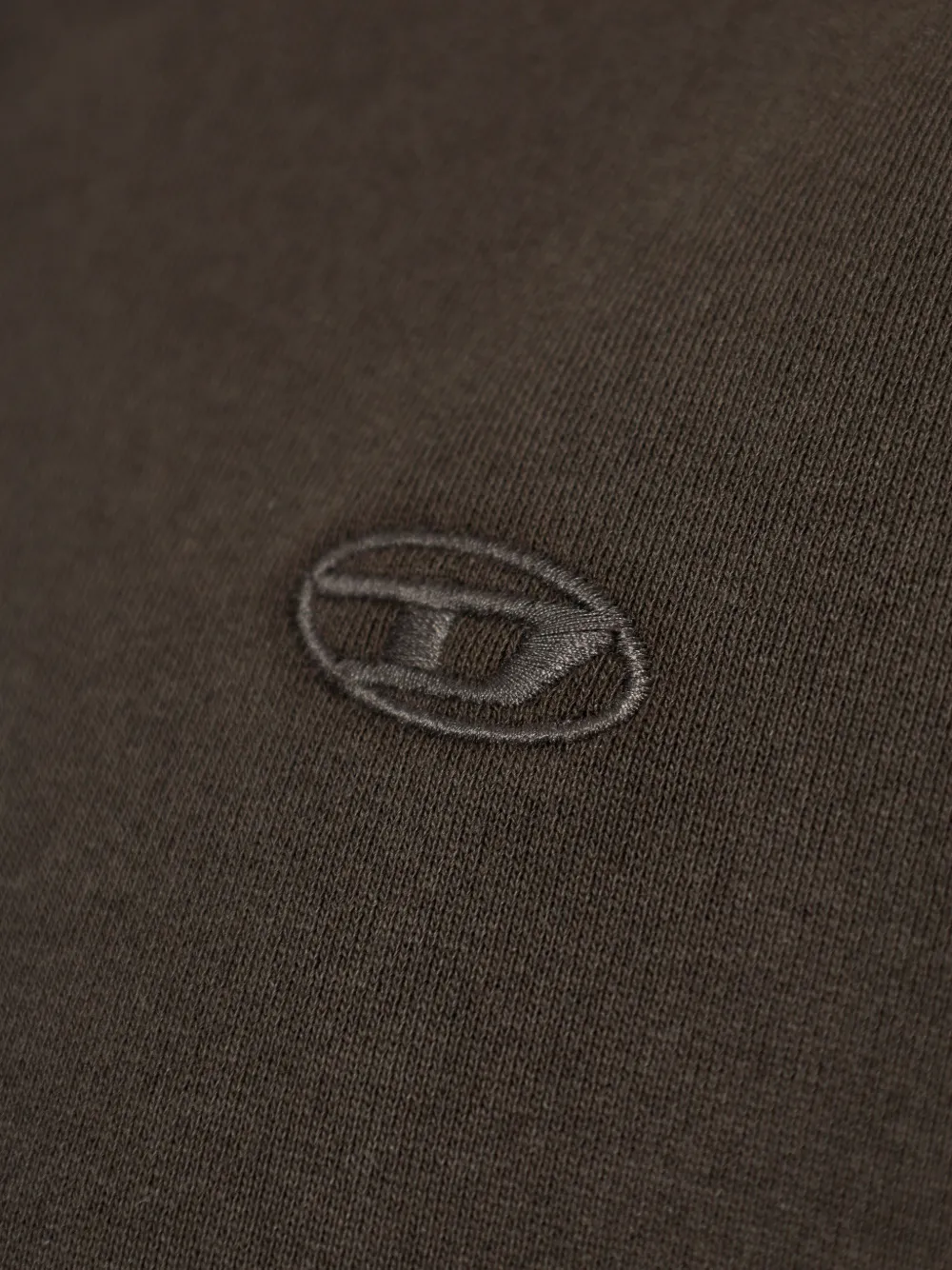 Diesel Hoodie met geborduurd logo Bruin