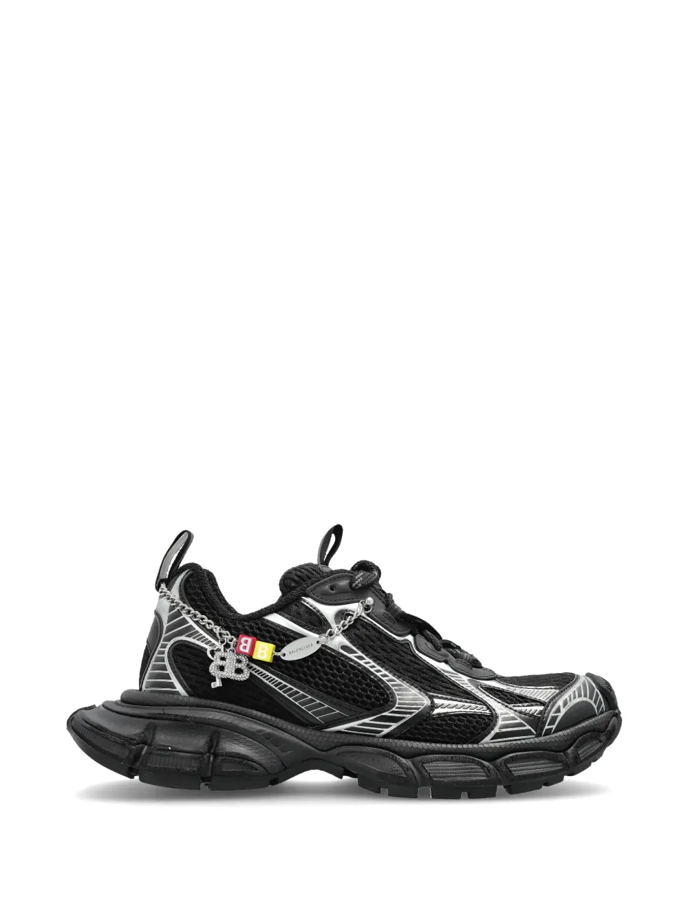 Balenciaga 3XL mesh sneakers verfraaid met bedel Zwart