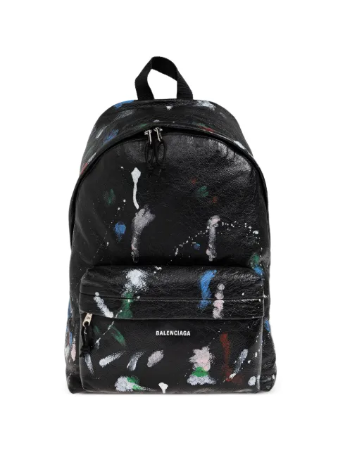 Balenciaga Explorer paint-splatter leather backpack