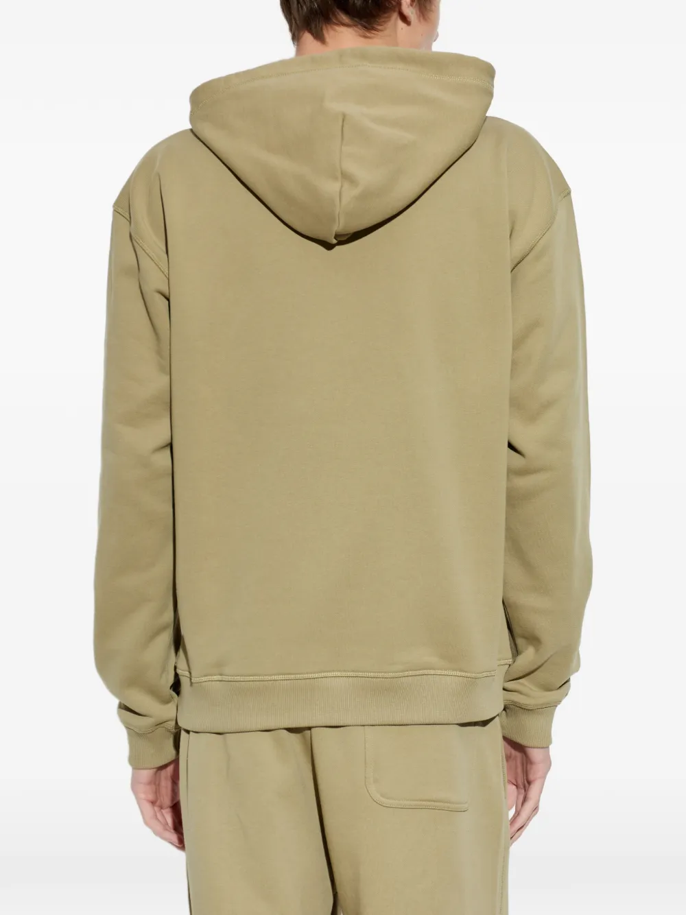 Diesel Katoenen hoodie met metallic Oval D Groen