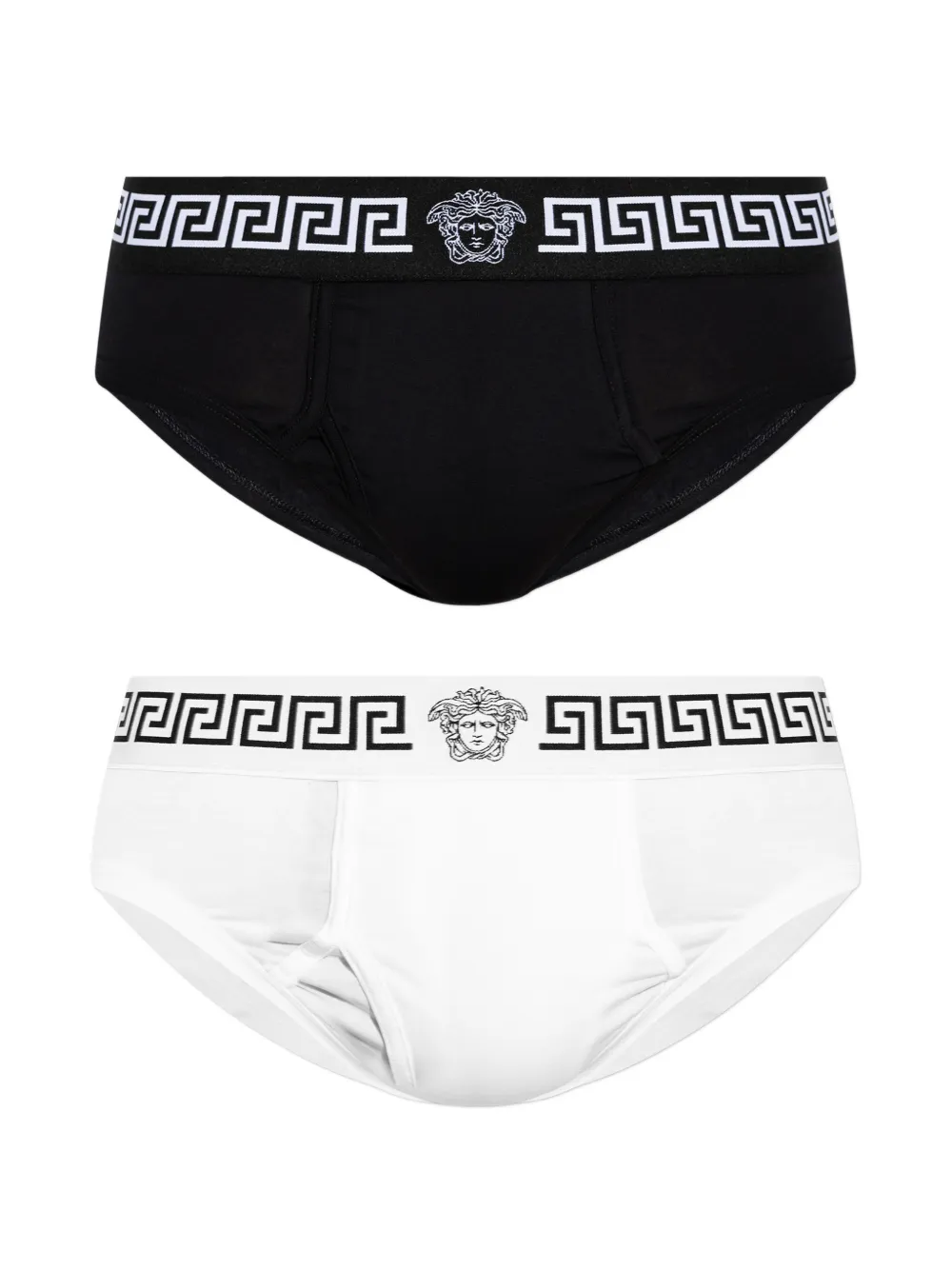 Versace logo-embellished briefs (set of two) - Nero